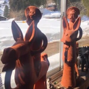 ミティラー美術館 テラコッタ作品 インド民族芸術 陶器作品