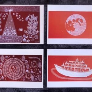 ミティラー美術館 ポストカード ワルリー画 インド民族画 お土産