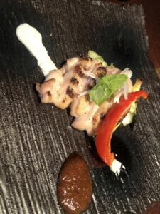 天青 大山鶏 グリル 山葵サワークリーム